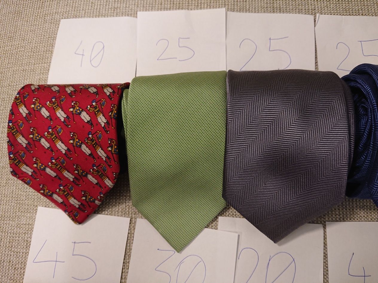 Krawaty różne wełna jedwab