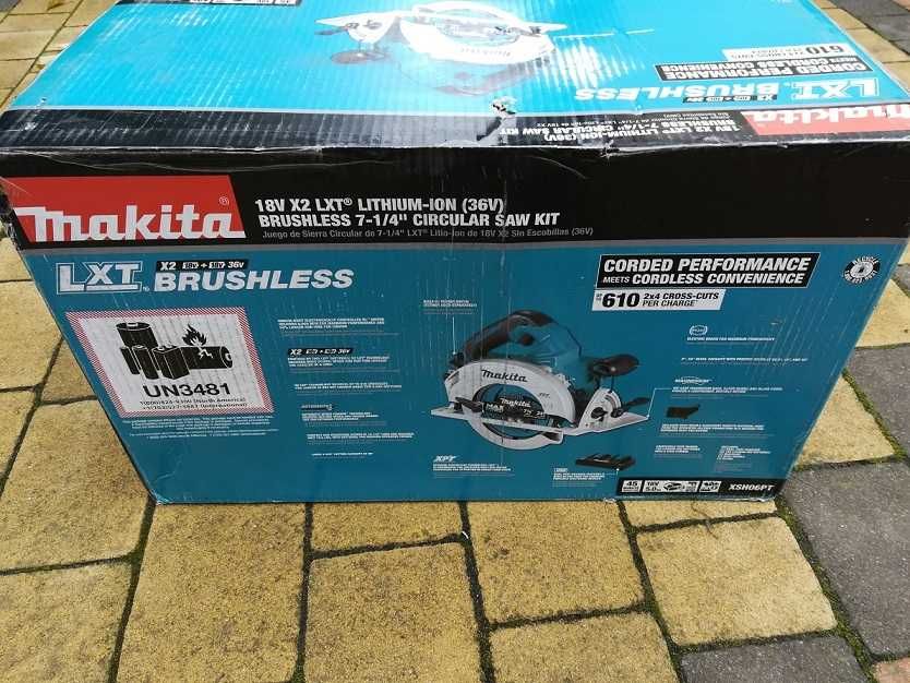 MAKITA 2x18V X2 piła pilarka akumulatorowa 185 mm + ładowarka + 2x 5Ah