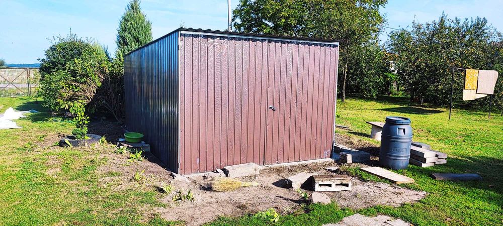 Garaż Blaszak konstrukcja stalowa na działkę, auto, narzędzia 3x5m