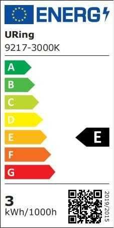 URing Zestaw 3 reflektorów LED do zabudowy 12 V ściemniane 3 W