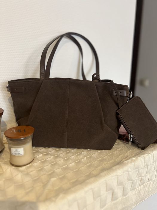 Elegancka torebka damska zamszowa hit Nowa Piękna hobo