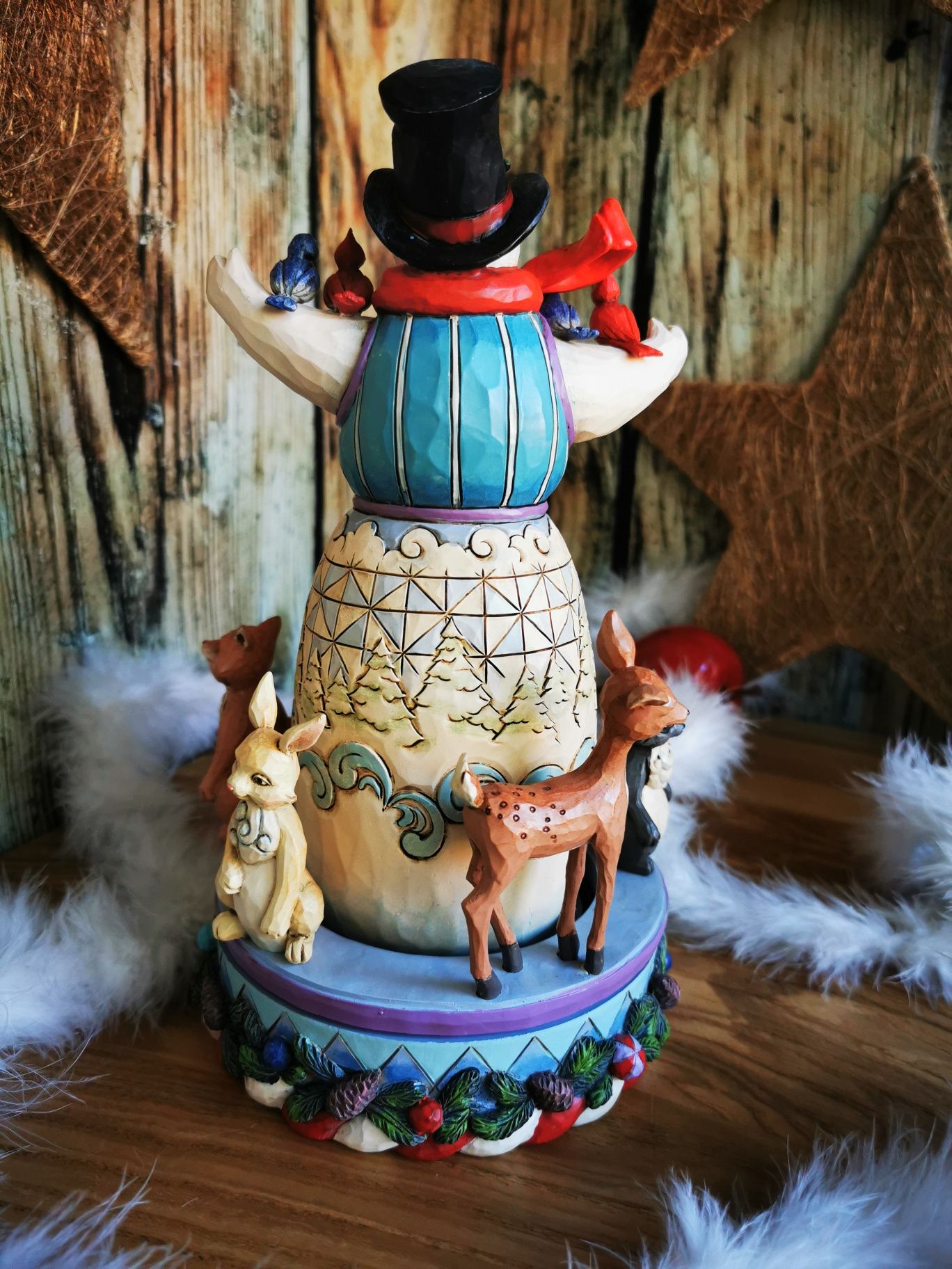 Jim Shore, bałwan, bałwanek ze zwierzątkami, oryginał, kolekcja Enesco