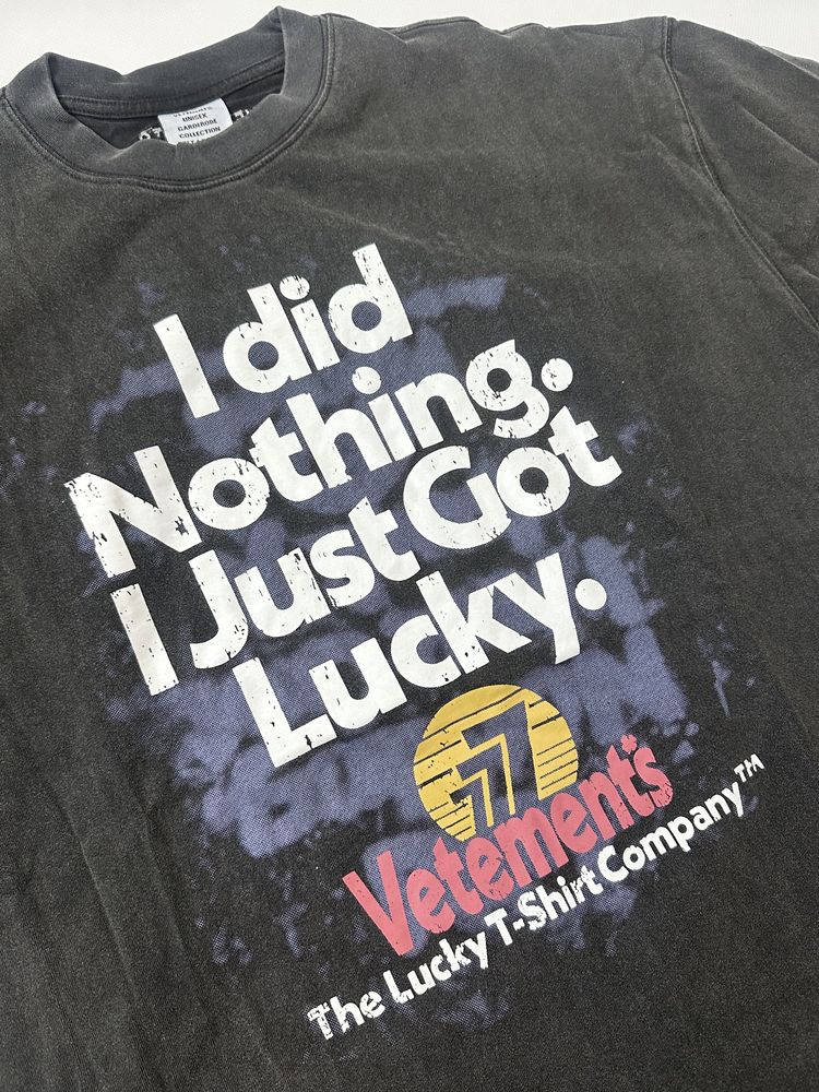 футболка Vetements I Did Nothing I Just Got Lucky