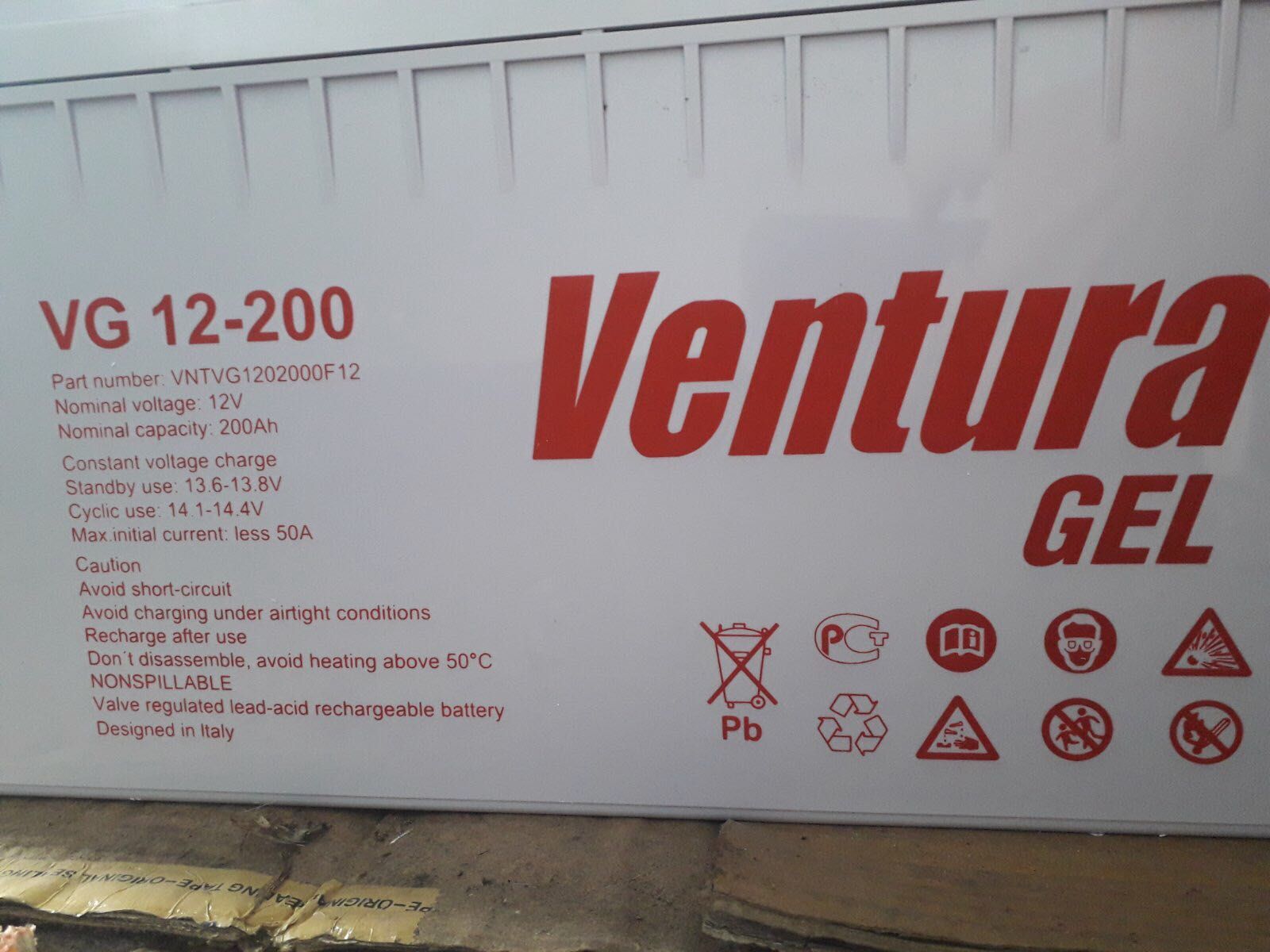 Аккумулятор VENTURA GEL , 12v- 200A, новый, в упаковке..