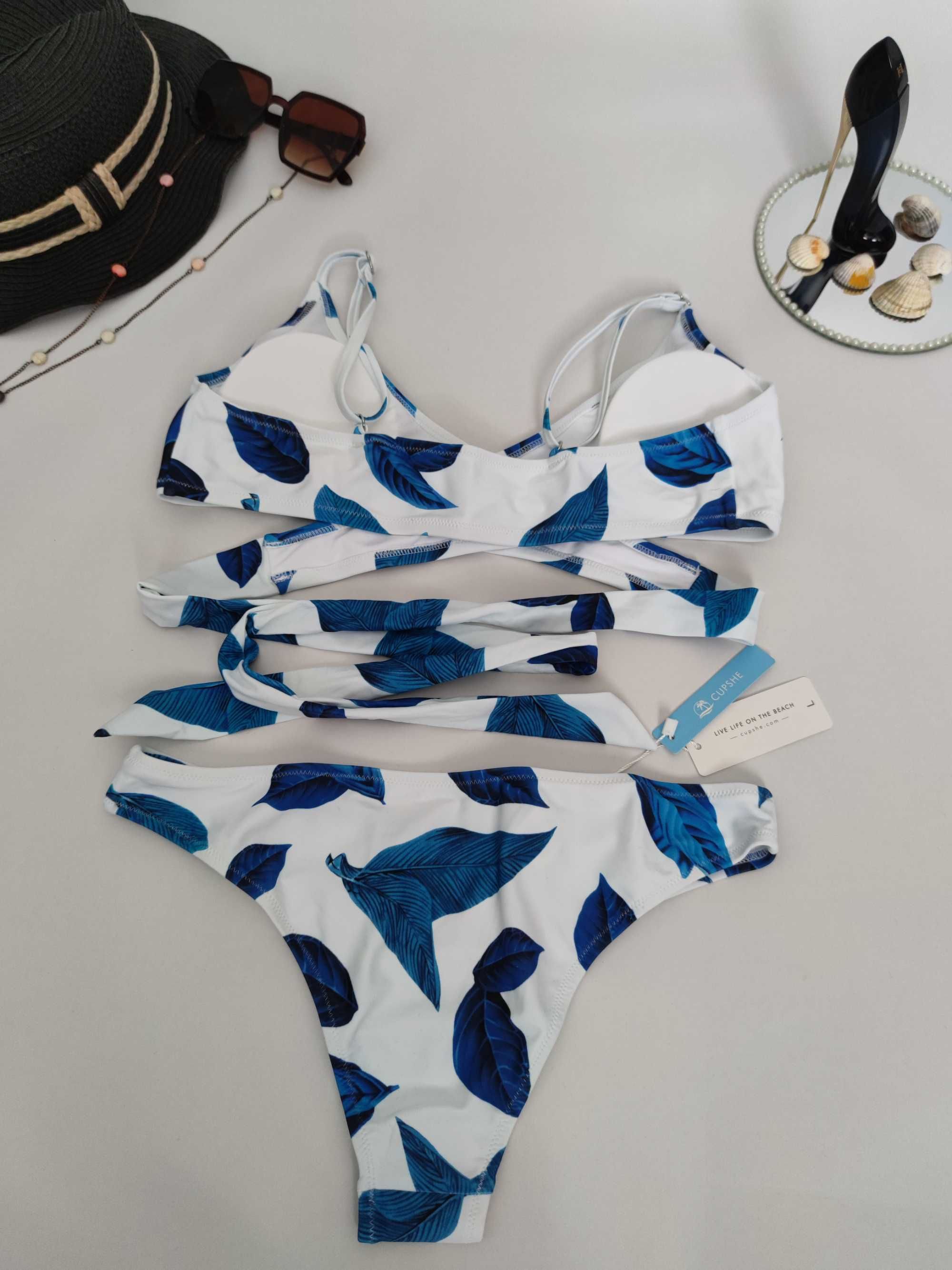 Nowy z metką dwuczęściowy kostium kąpielowy bikini biały Cupshe L