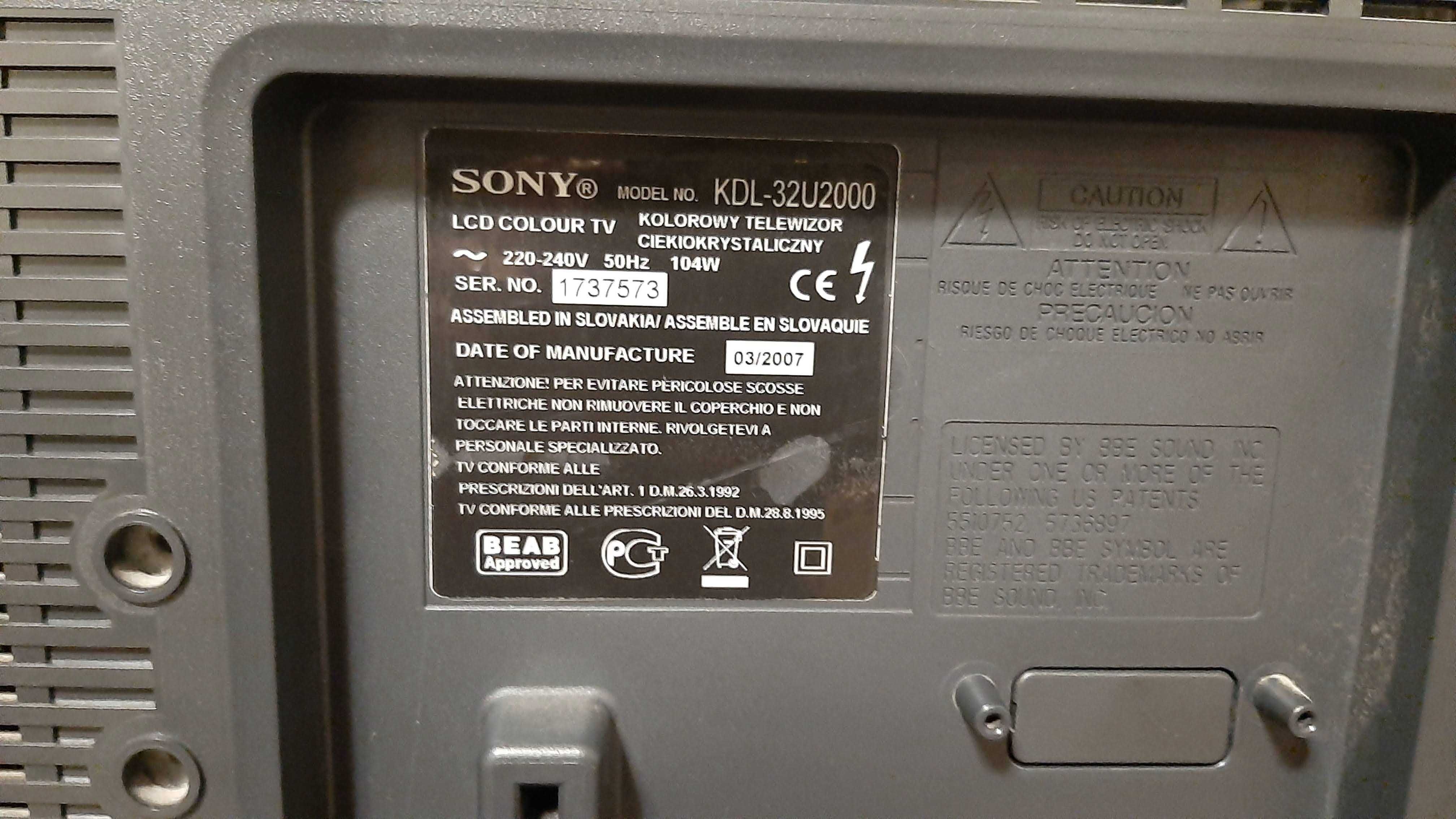 Телевізор SONY KDL-32U2000