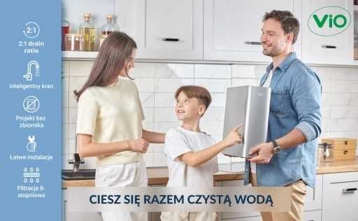SYSTEM FILTRACJI WODY PITNEJ VIO 1200T z Led-kranem-Wydajność 3,1 l/m