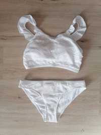 Nowy kostium kąpielowy biały ażurowy bikini M