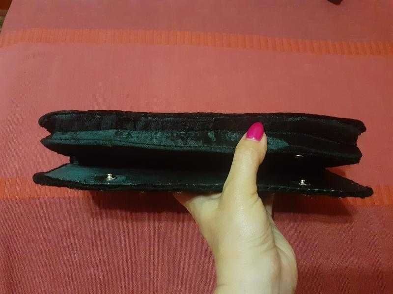 Бархатный черный клатч сумочка вышивка зардози индия винтаж