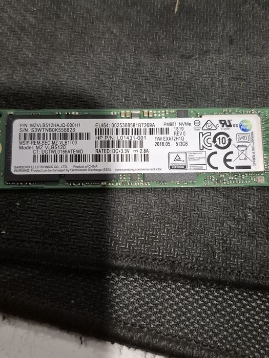 Dysk SSD M2 Nvme 512GB Samsung +Windows 11Pro