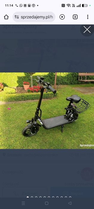 Hulajnoga elektryczna z siodełkiem siBillar 500w