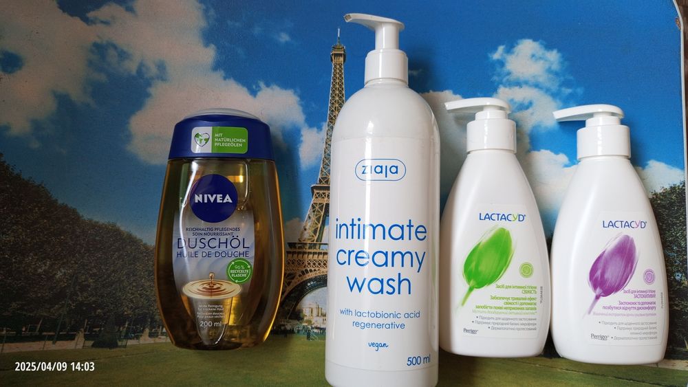 Гель для душа, интимные гели лосьоны