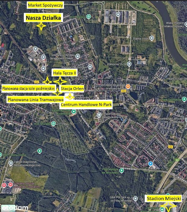 Działka z koncepcją zabudo. PUM 5 645,84 Blizniaki, szeregówki-Tramwaj