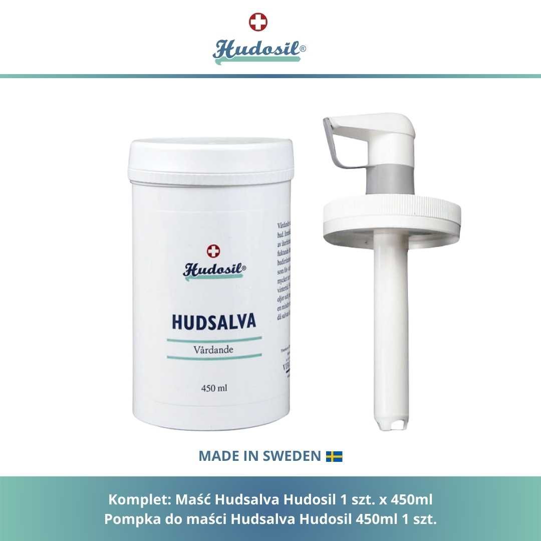 Maść Hud Salva Hudosil 450ml i Pompka do Hudsalva 450ml ze Szwecji