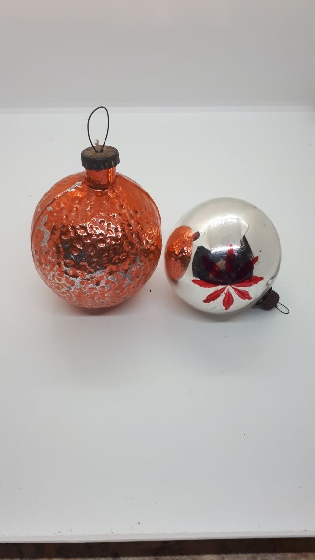 Ёлочная игрушка ссср из толстого стекла.