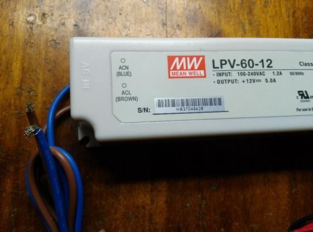 Блок питания герметичный Mean Well 60W 12V 5A IP67 LPV-60-12