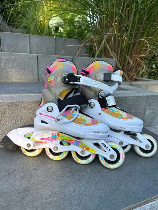 Rolki dziewczęce Worker świecące