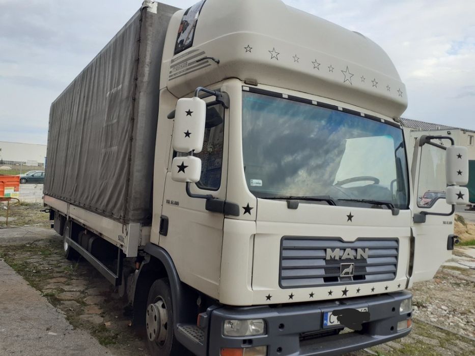 Man tgl 12 180, man plandeka, Man TGL, firana 18ep, Ładowność 6.5t