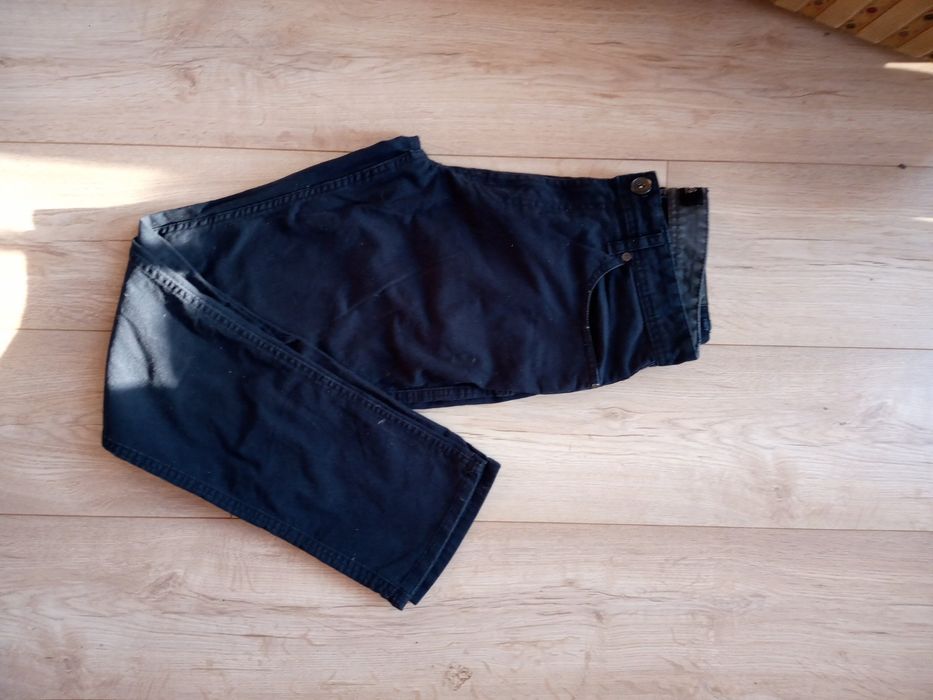 Spodnie męskie granatowe smog new yorker zwężane 30 eleganckie modne