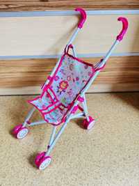 Wózek dla lalek dla dziewczynki do zabawy różowy