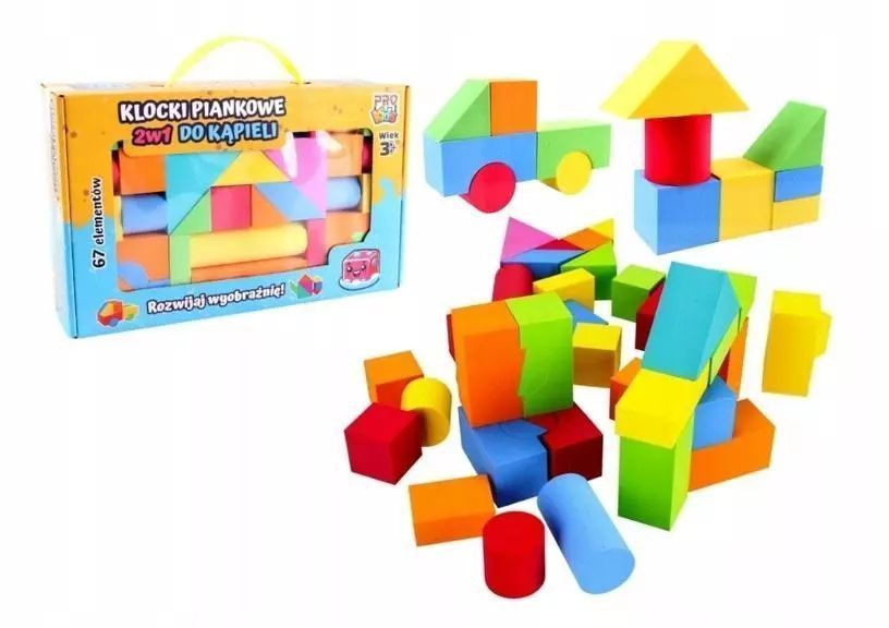 Klocki piankowe 2w1 do kąpieli. Pro Kids