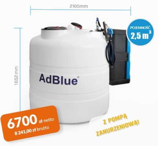 ZBIORNIK SWIMER 2500 BLUE TANK PRESTIGE, AdBlue, pompa zanurzeniowa