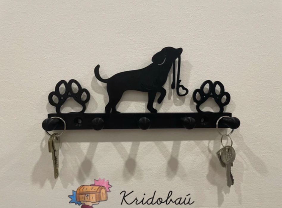Cabide de trela de cão / cachorro - 5 suportes