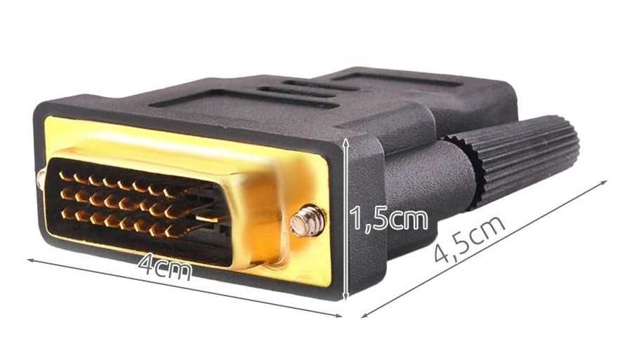 Adapter przejściówka gniazdo HDMI na DVI wtyk * Video-Play Wejherowo