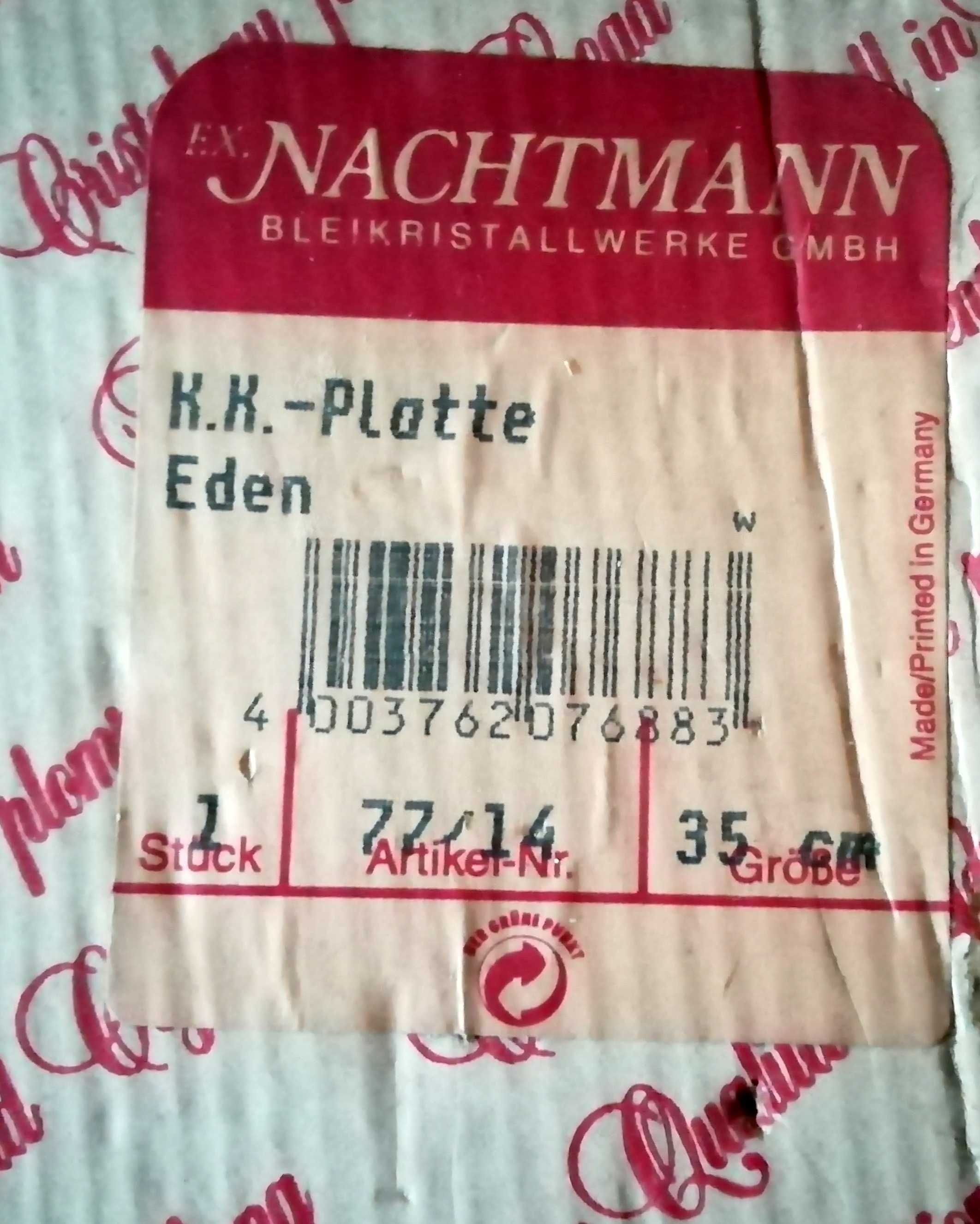 Travessa ou Torteira Antiga em Cristal Alemão Nachtmann – Novo