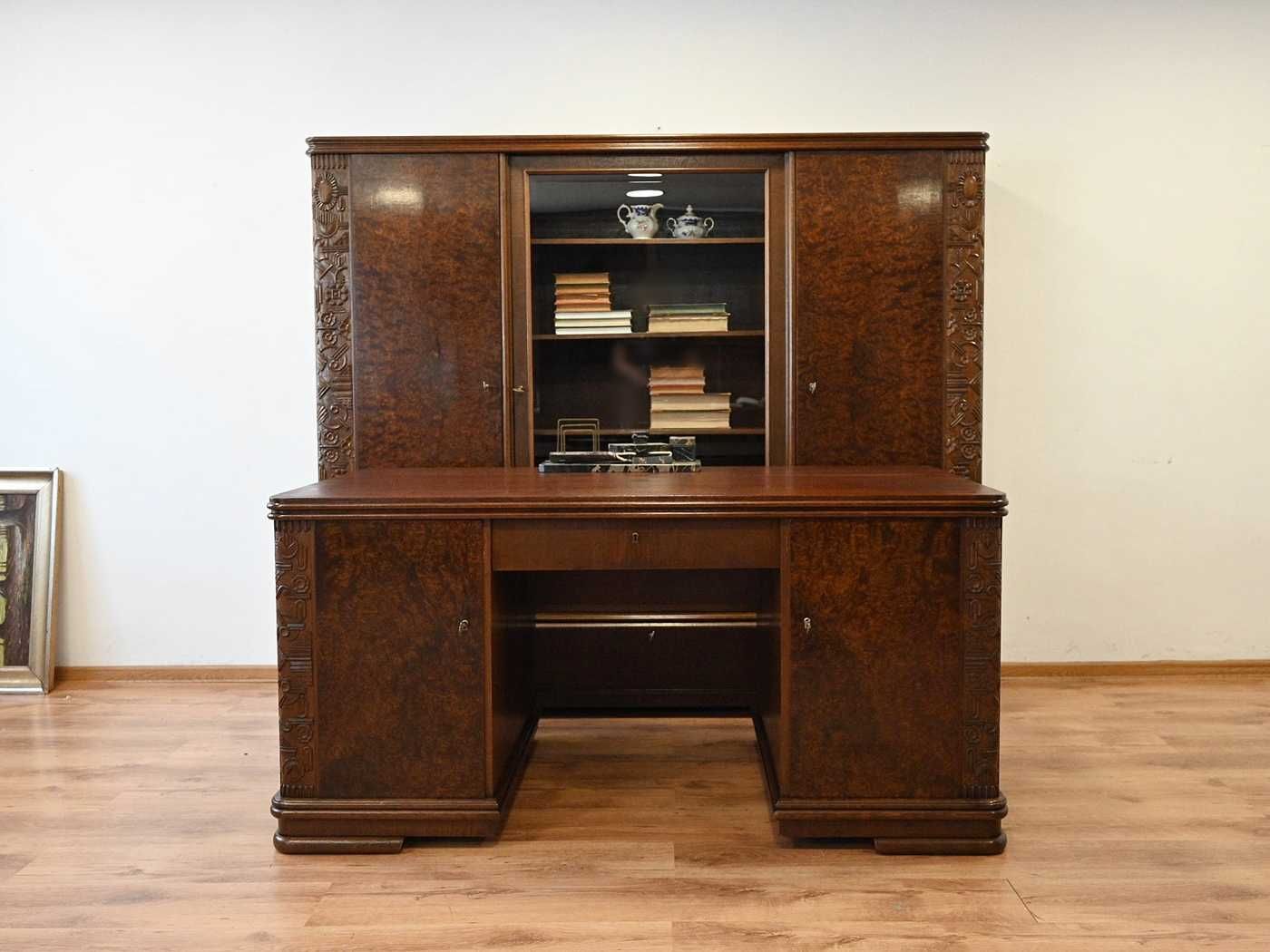 retro biurko dwustronne art deco 061702