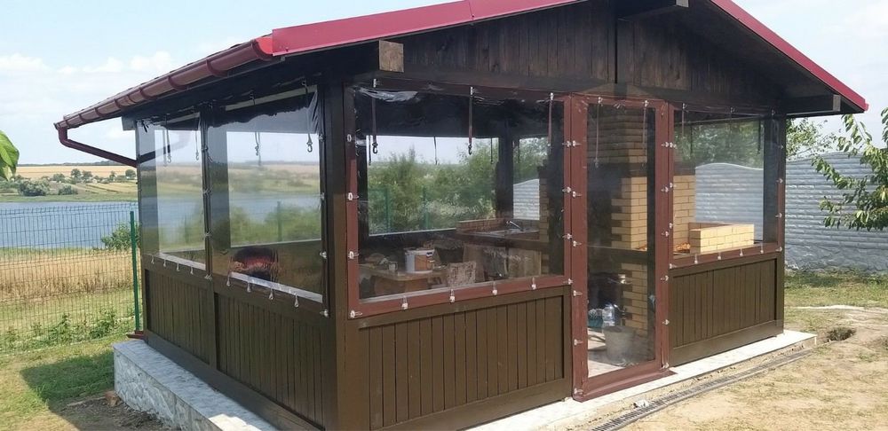 М’які вікна для альтанки, тераси, ПВХ тент, мягкие окна в беседку