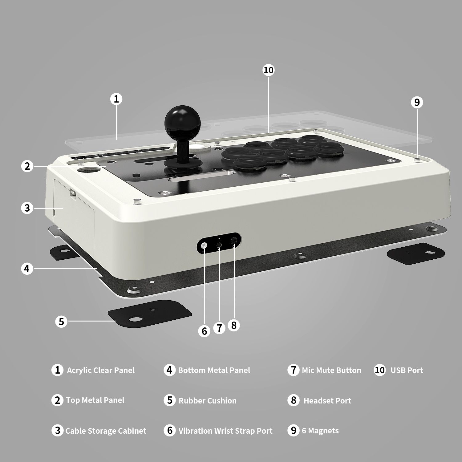 Arcade Stick F500 Elite MAYFLASH PC, PS5, Xbox Series S/X, Switch, Itd