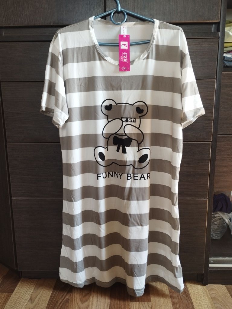Туника-футболка бамбук, one size