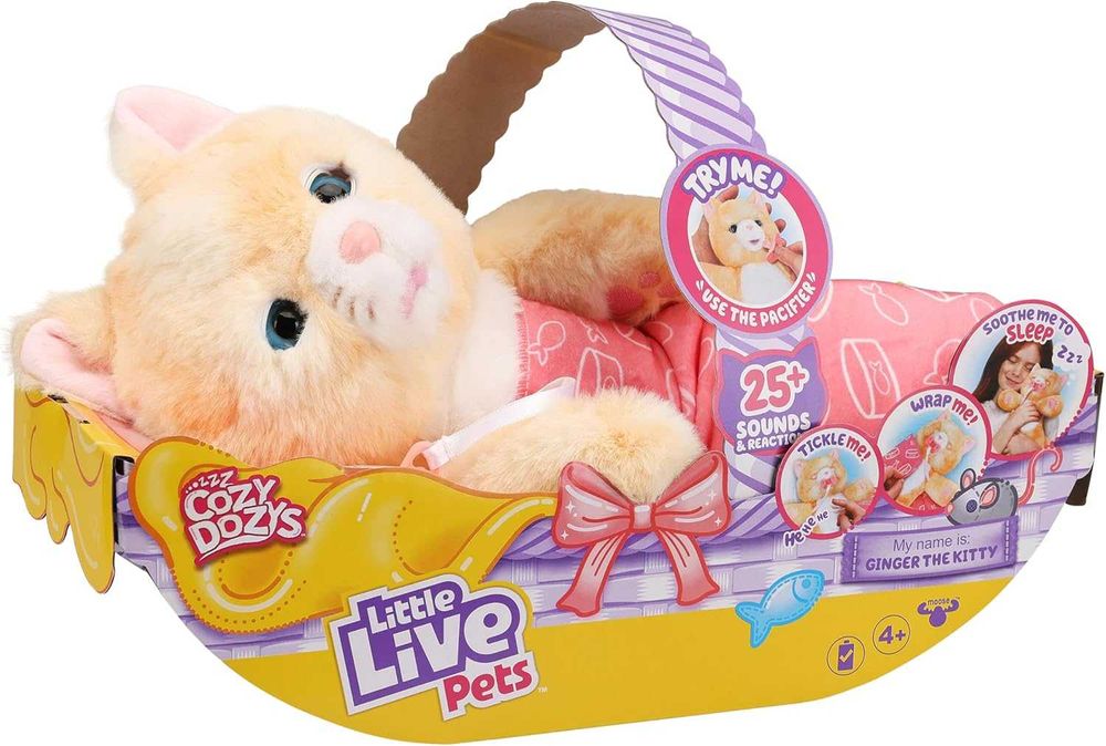 Інтерактивна іграшка Little Live Pets Кошеня обіймашка Cozy Dozys