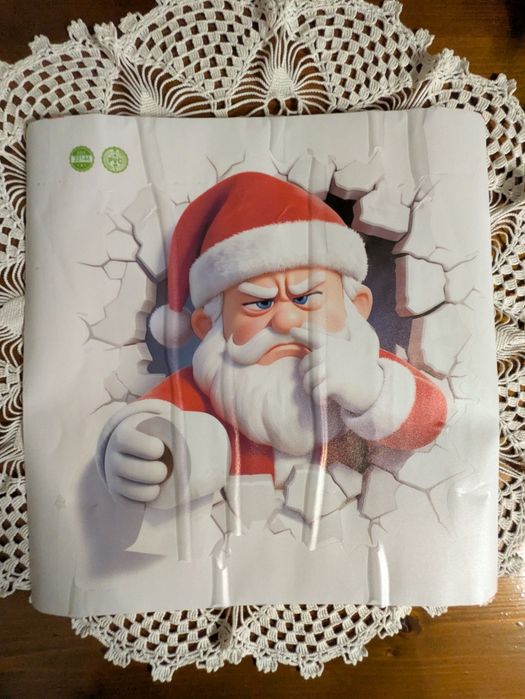 Naklejka z Mikołajem na toaletę, nowa