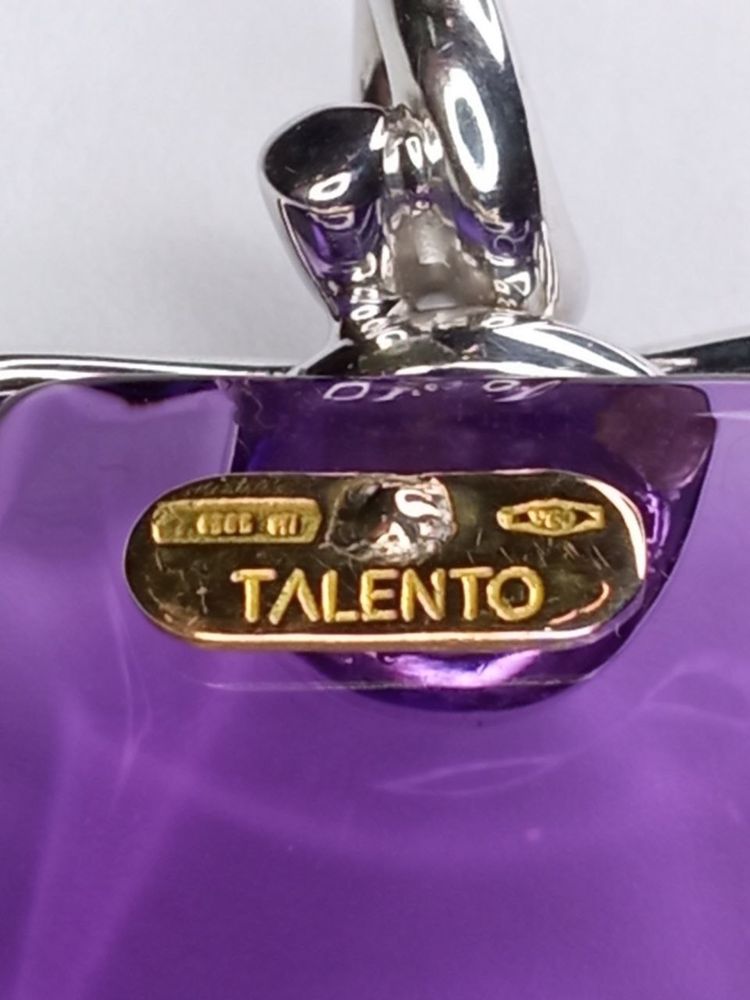 Продам золотой кулон Talento с аметистом и бриллиантом