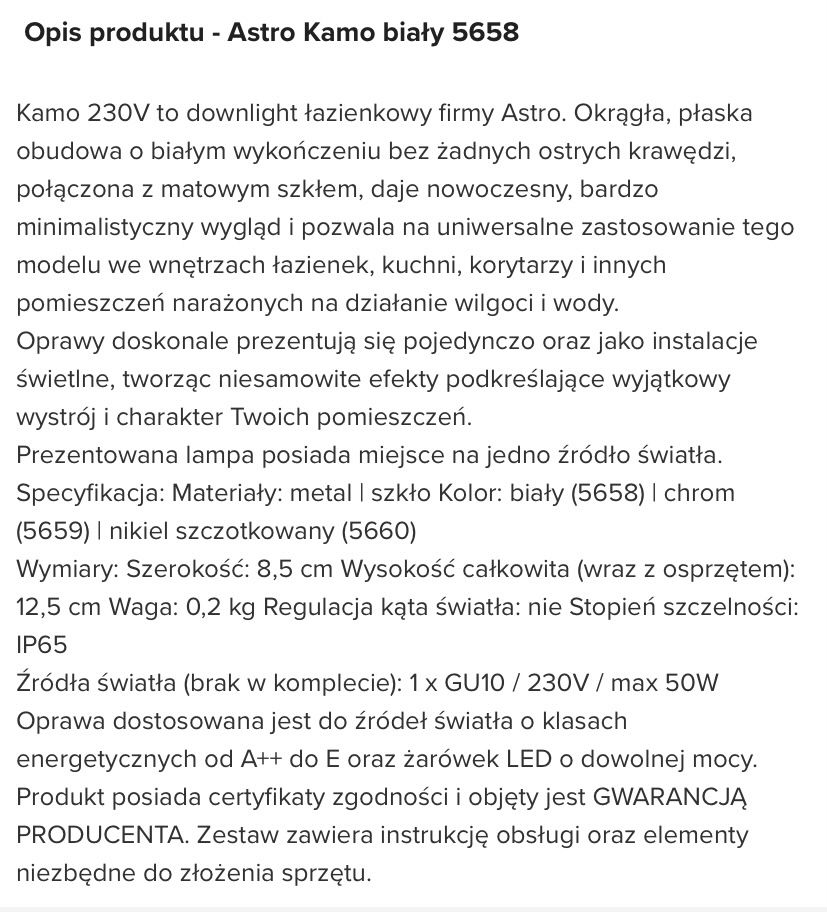 Oprawa oświetleniowa sufitowa wpuszczana - NOWE