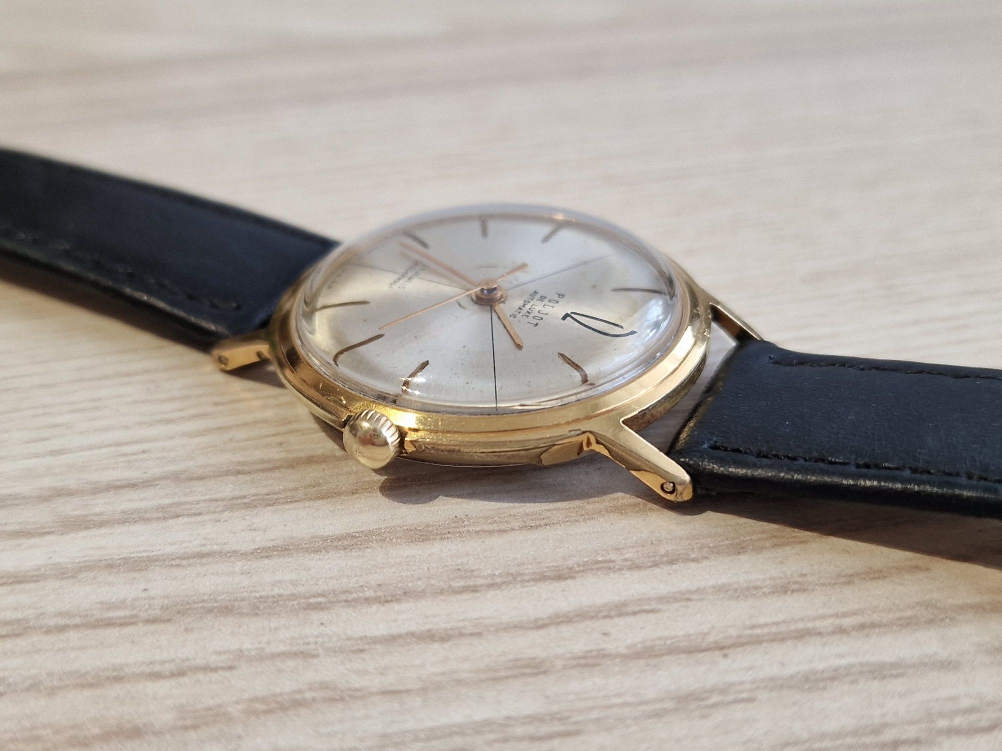 Zegarek Poljot 29 jewels automatic de luxe grubo złocony AU20