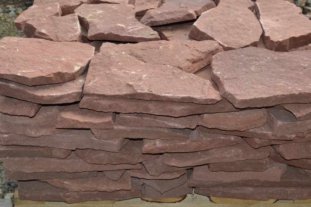 KAMIEŃ NATURALNY Kamien Elewacyjny Piaskowiec Czerwony Kamień Cięty