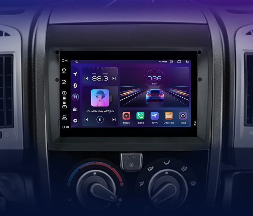 Radio 2DIN 9" Android Auto CarPlay Navi GPS Ducato/Jumper/Boxer PL