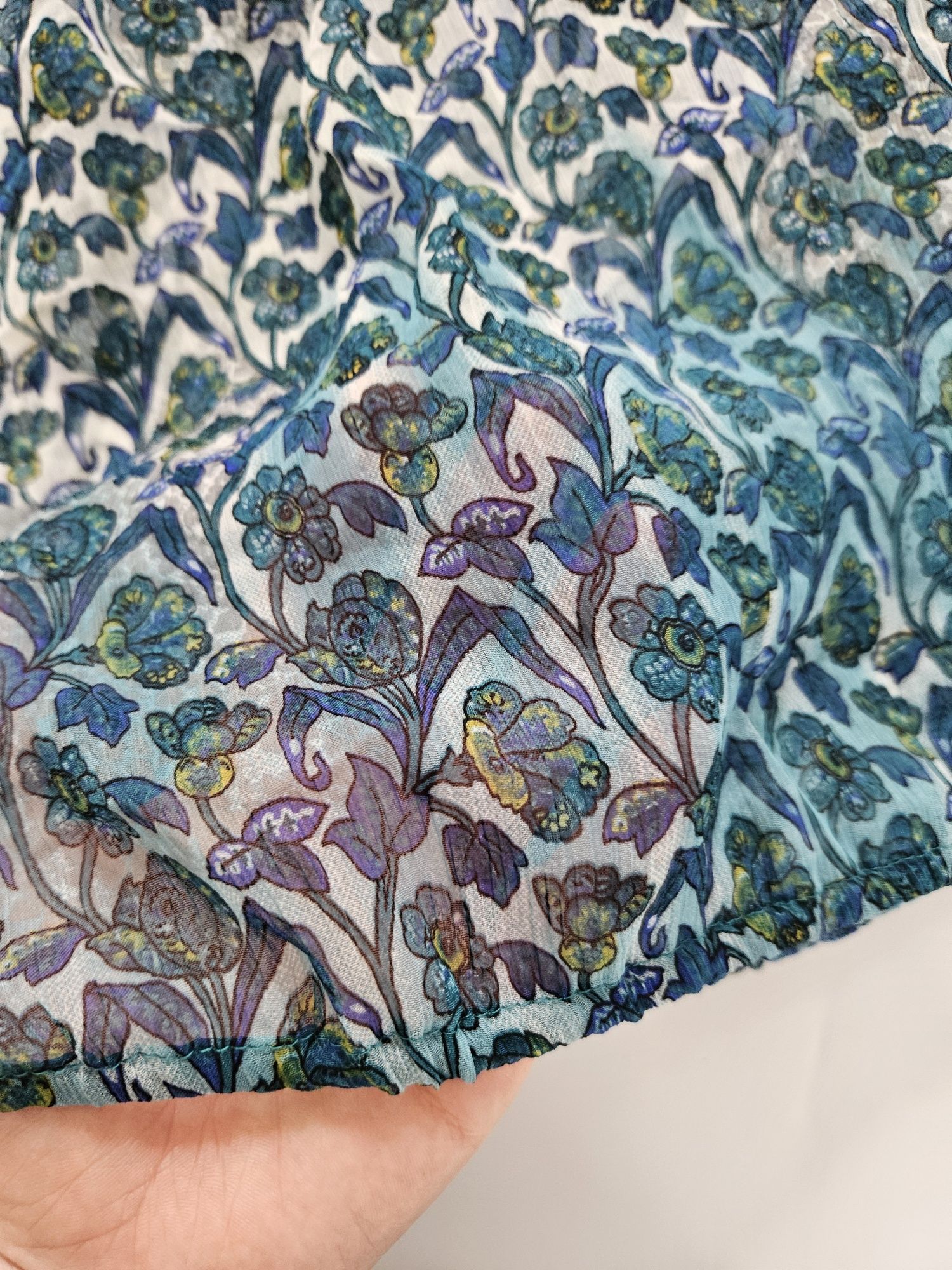 Bluzka damska letnia prześwitująca Street One 36 S kwiaty print flower