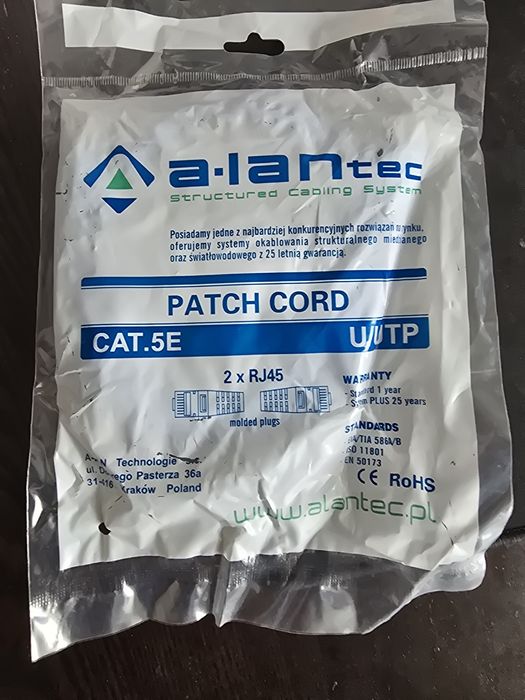 Kabel sieciowy rj45 1 m 10 szt