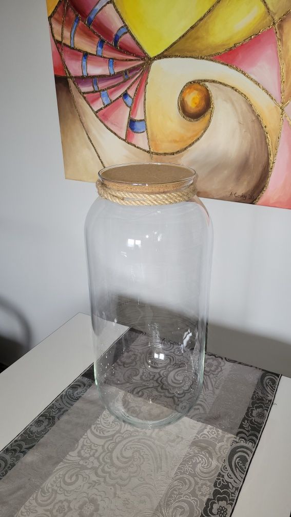 Słój szklany XL 52 cm  wazon szklany