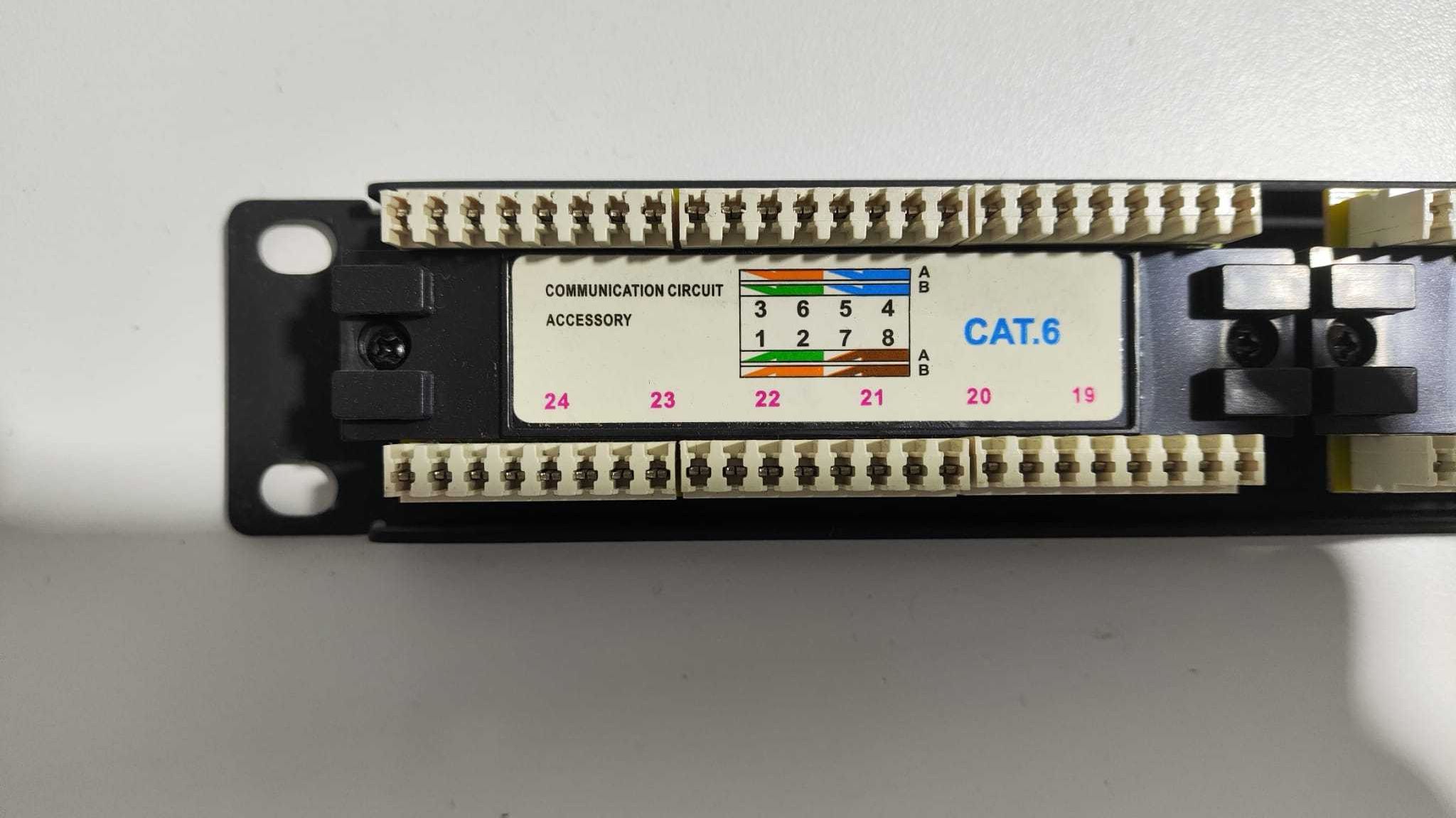 2x Patch Panel 24 portas Rj45 CAT6