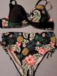 Dwuczęściowy damski strój bikini kostium kąpielowy plus size tropikaln