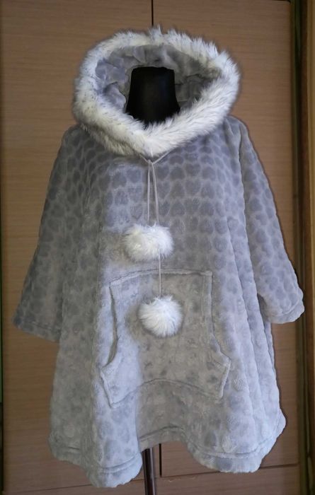 Теплий жіночий одяг для дому пончо, кофта f&f р. s-l оверсайз