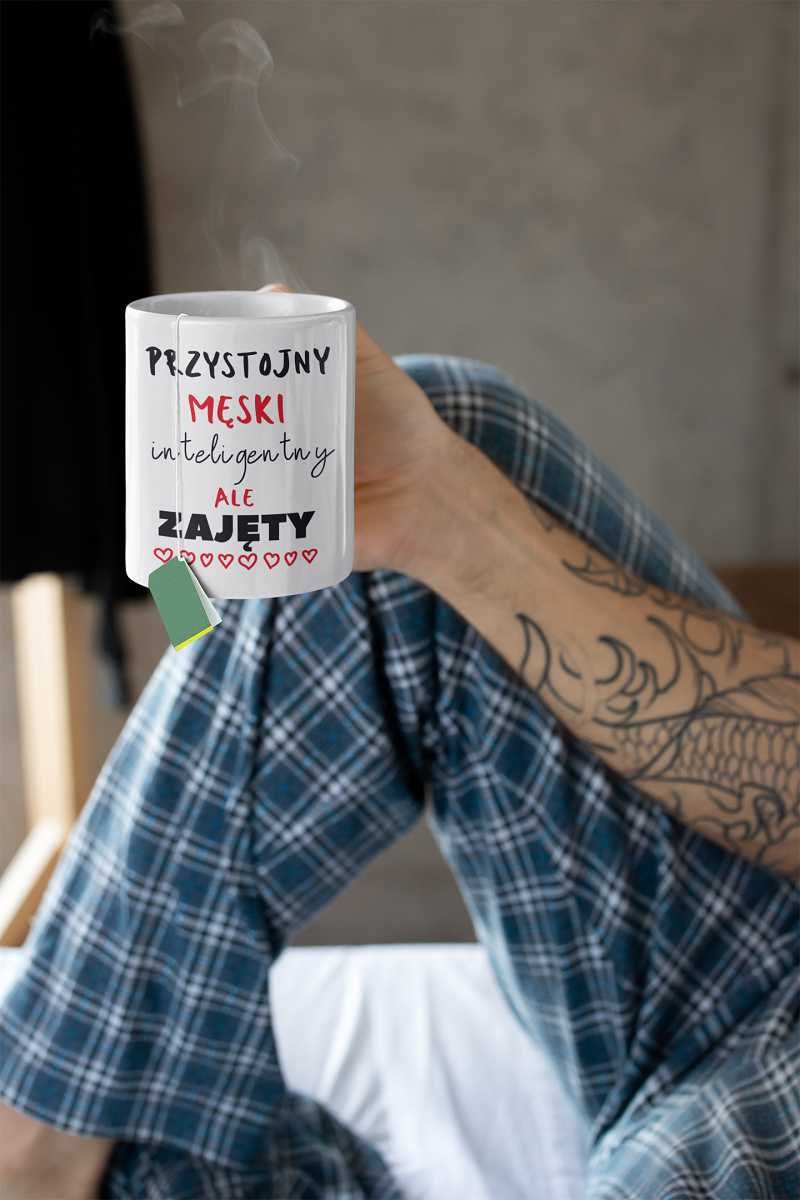 Kubek na prezent dla Chłopaka Męża PRZYSTOJNY MĘSKI ZAJĘTY
