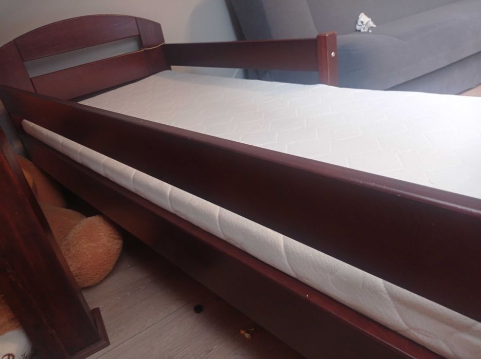 Łóżko drewniane Kami 70x160 + materac