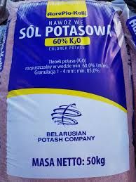 Sól potasowa 60% K2O ( chlorek potasu )