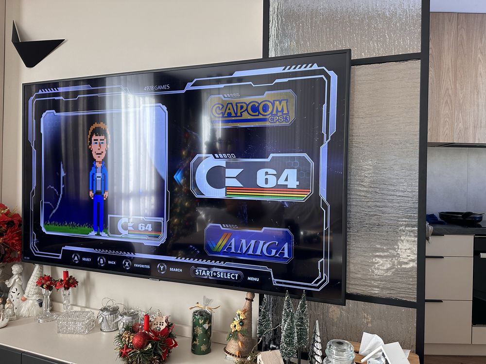 Retro konsola 4k, 55ty gier, ps1, amiga, atari, C64, 2 pady